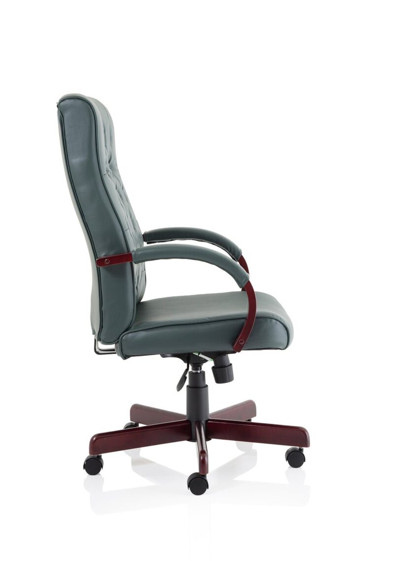 Chesterfield High Back Leather Executive Office Chair with Arms - Image 8