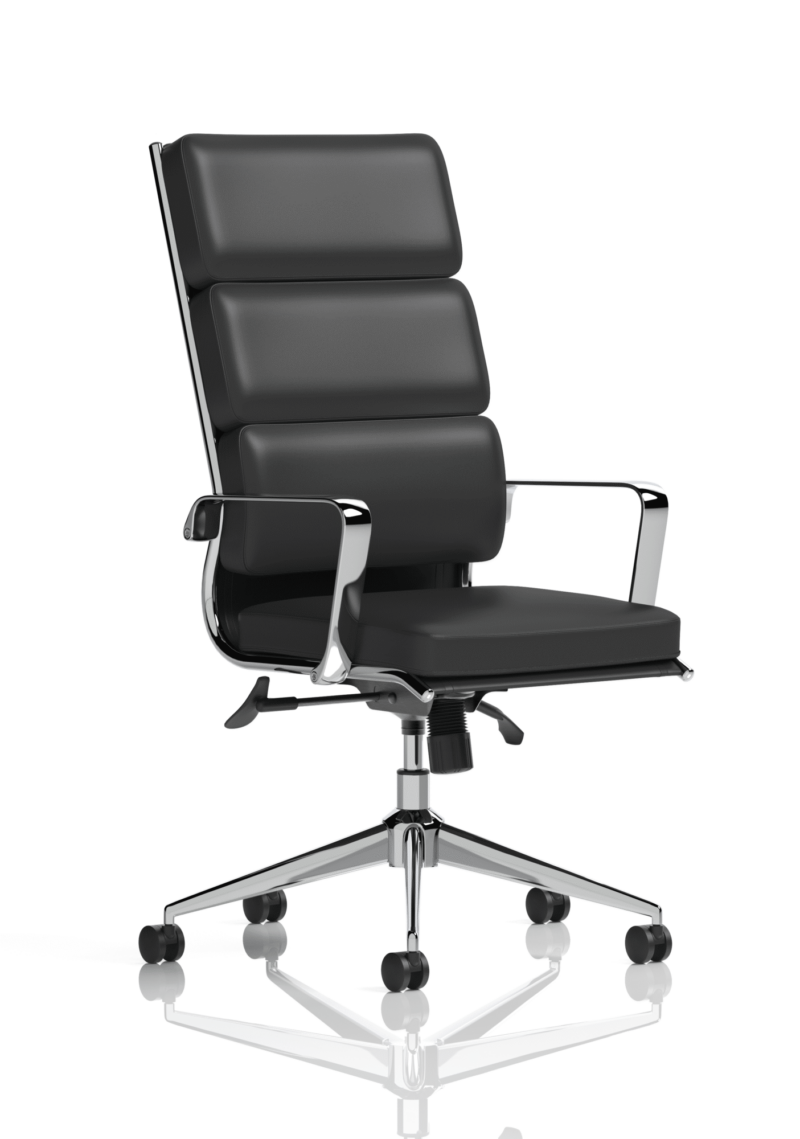 Savoy High Back Executive Black Leather Office Chair with Arms - Image 2