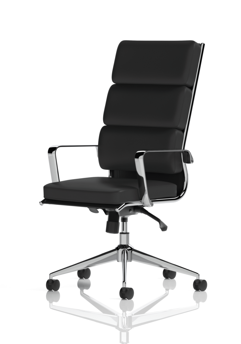 Savoy High Back Executive Black Leather Office Chair with Arms - Image 4