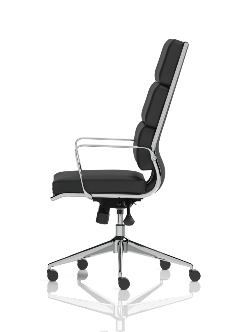 Savoy High Back Executive Black Leather Office Chair with Arms - Image 5