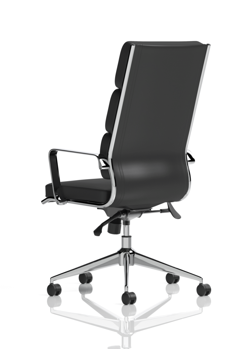 Savoy High Back Executive Black Leather Office Chair with Arms - Image 6