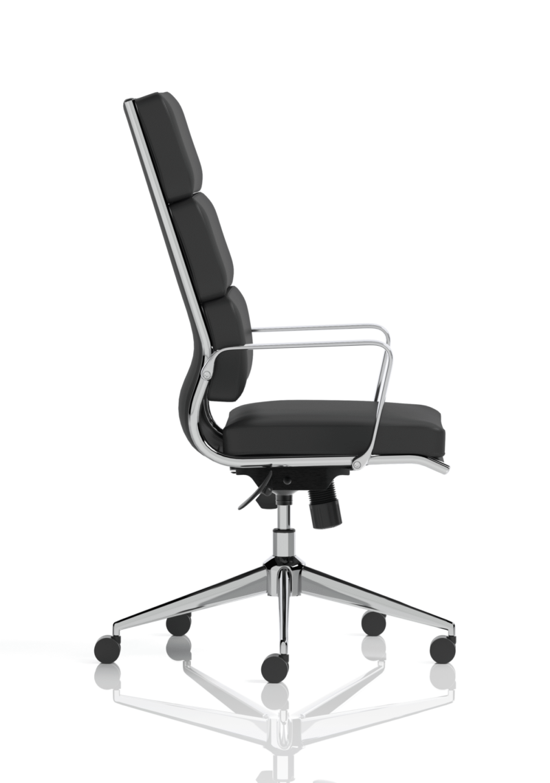 Savoy High Back Executive Black Leather Office Chair with Arms - Image 9