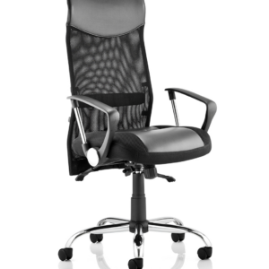 Vegas High Back Black Executive Office Chair with Arms