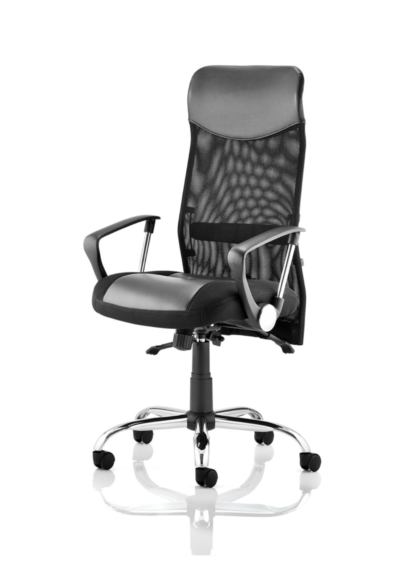 Vegas High Back Black Executive Office Chair with Arms - Image 3