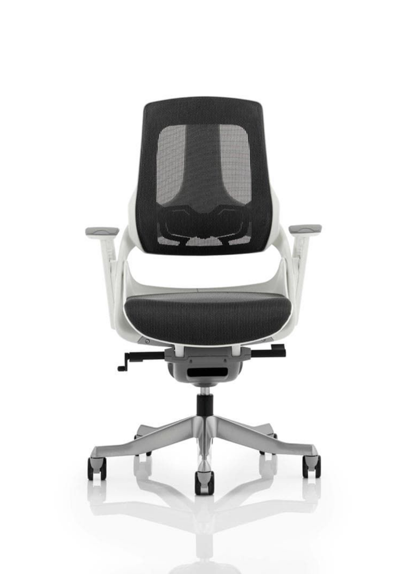 Zure High Back White Shell Executive Office Chair with Arms - Image 20