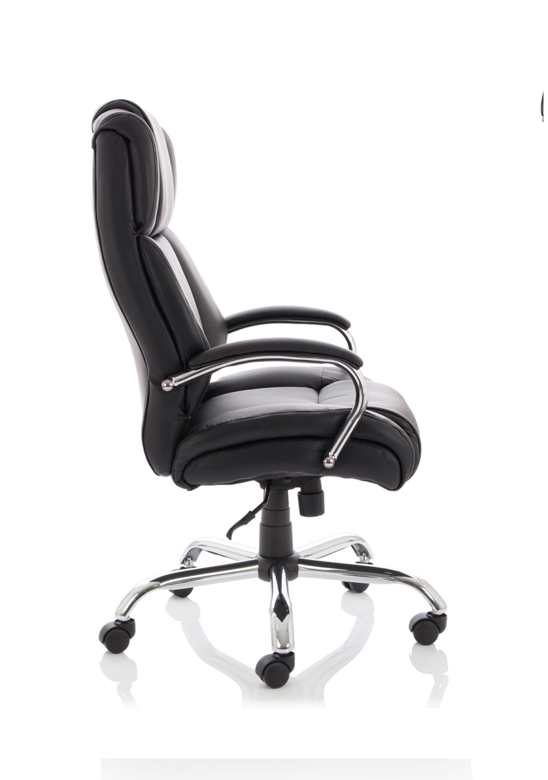 Texas High Back Heavy Duty Executive Black Leather Office Chair with Arms - Image 4