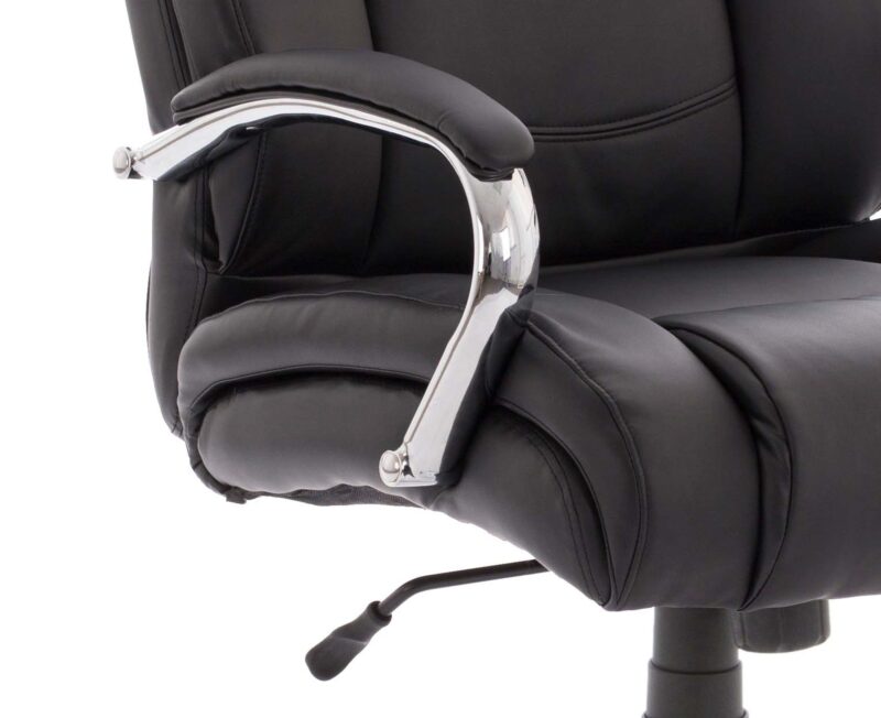 Texas High Back Heavy Duty Executive Black Leather Office Chair with Arms - Image 5