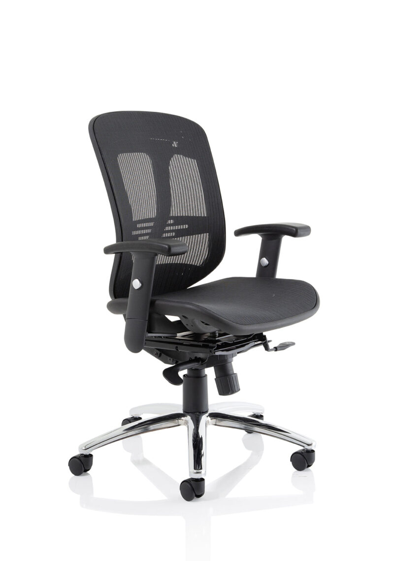 Mirage II Mesh Back Task Operator Office Chair with Height Adjustable Arms - Image 10