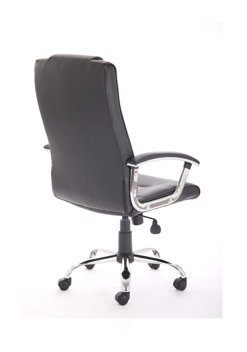 Thrift High Back Executive Black Leather Office Chair with Arms - Image 4