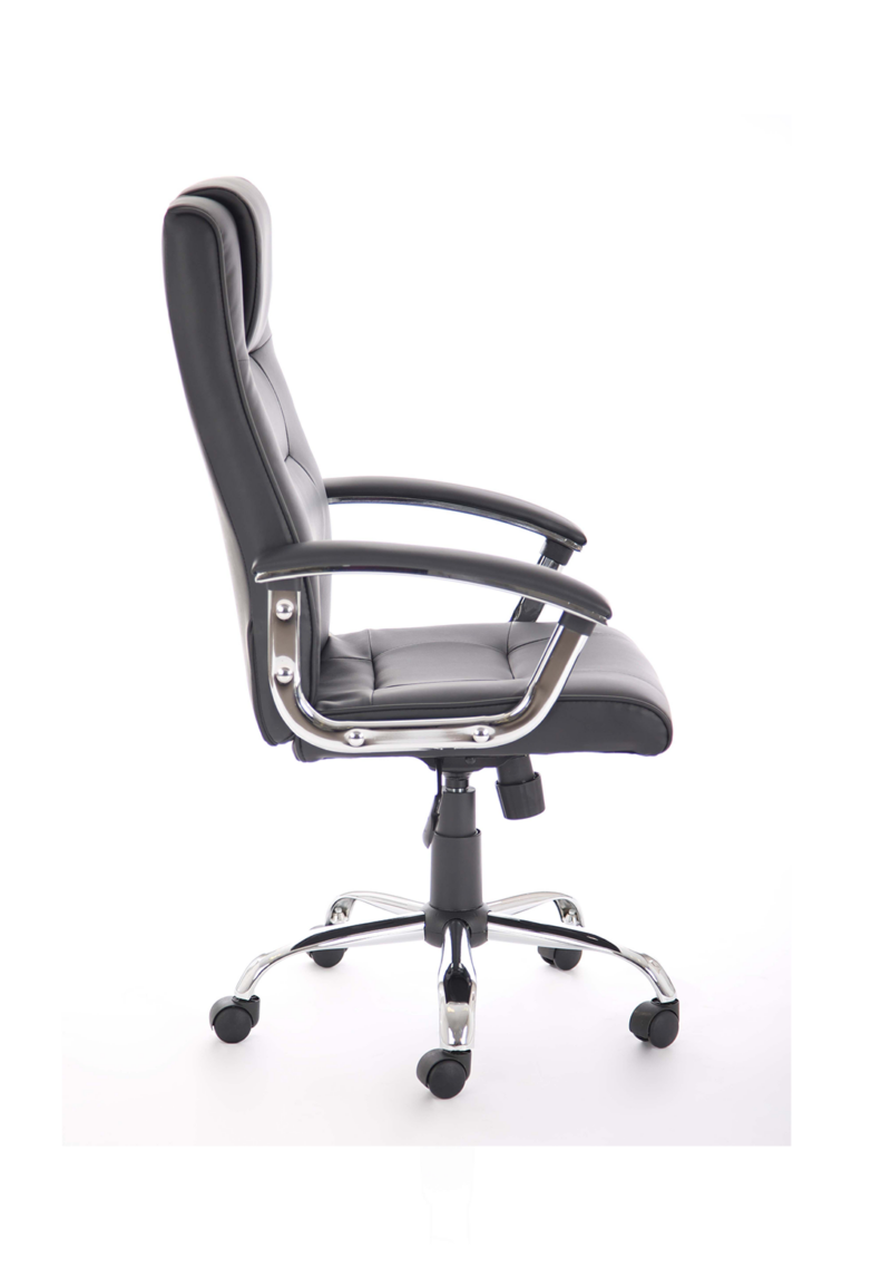 Thrift High Back Executive Black Leather Office Chair with Arms - Image 5