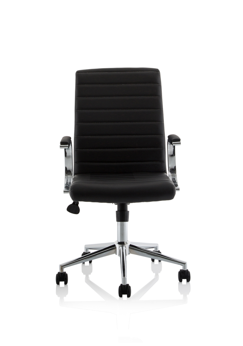 Ezra Medium Back Leather Executive Office Chair with Arms - Image 2