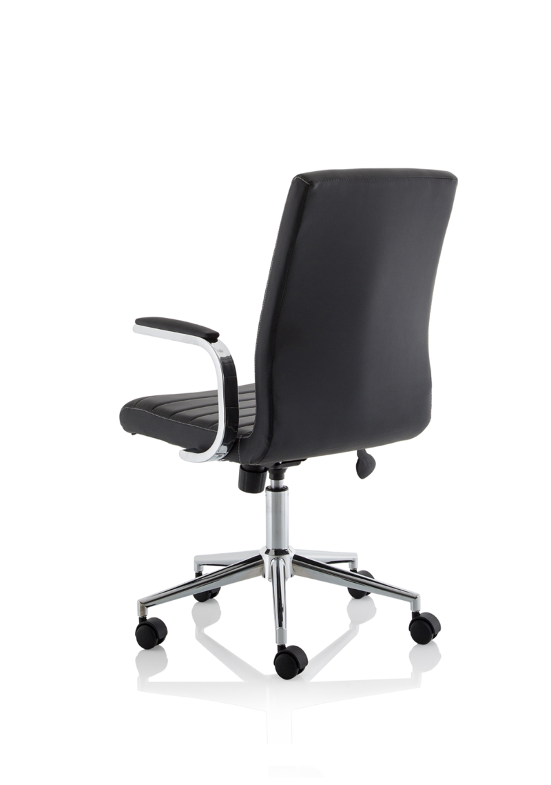 Ezra Medium Back Leather Executive Office Chair with Arms - Image 5