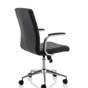 Ezra Medium Back Leather Executive Office Chair with Arms - Image 7