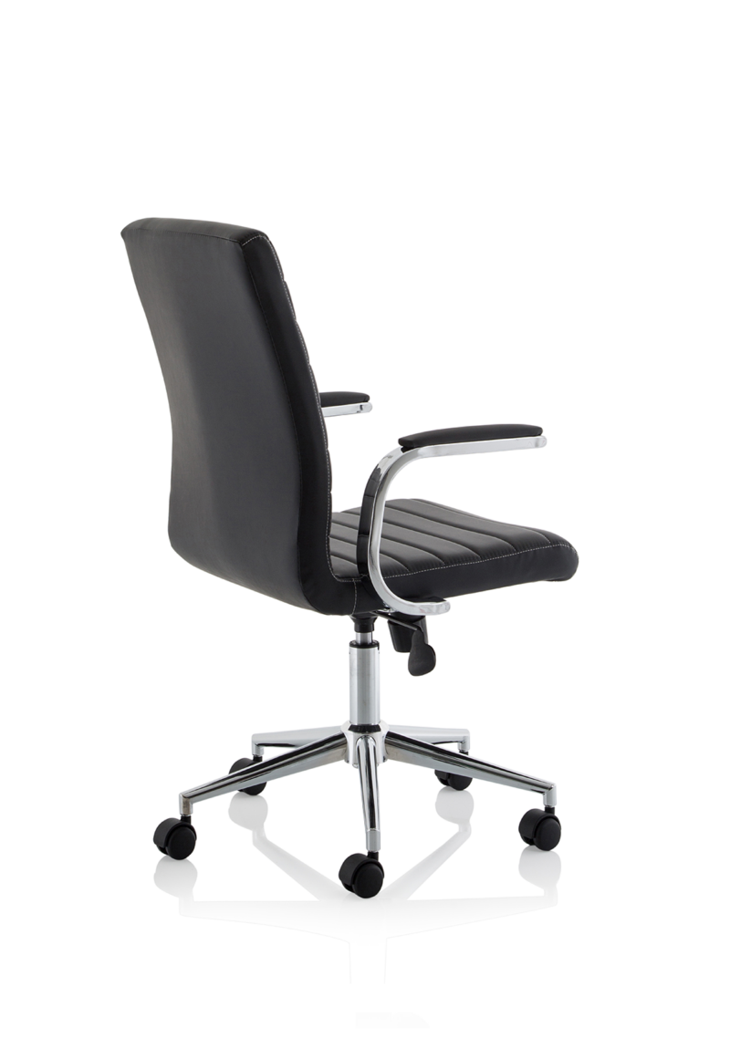 Ezra Medium Back Leather Executive Office Chair with Arms - Image 7