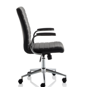 Ezra Medium Back Leather Executive Office Chair with Arms - Image 8