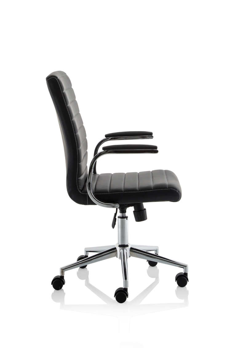 Ezra Medium Back Leather Executive Office Chair with Arms - Image 8