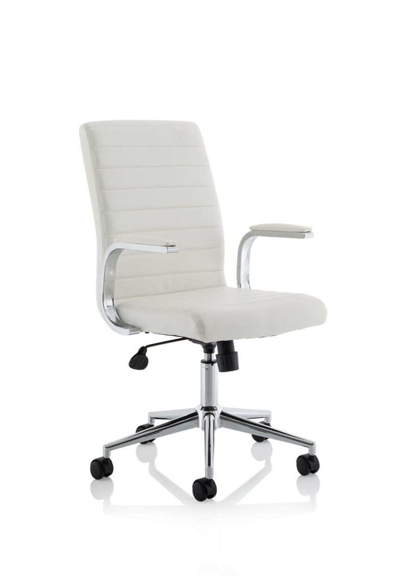 Ezra Medium Back Leather Executive Office Chair with Arms - Image 9