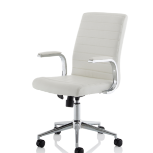 Ezra Medium Back Leather Executive Office Chair with Arms - Image 11