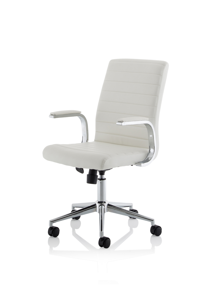 Ezra Medium Back Leather Executive Office Chair with Arms - Image 11