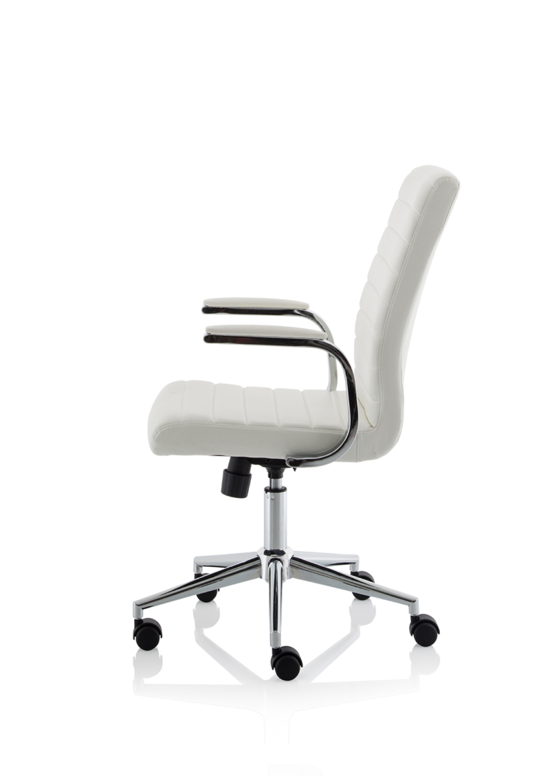 Ezra Medium Back Leather Executive Office Chair with Arms - Image 12