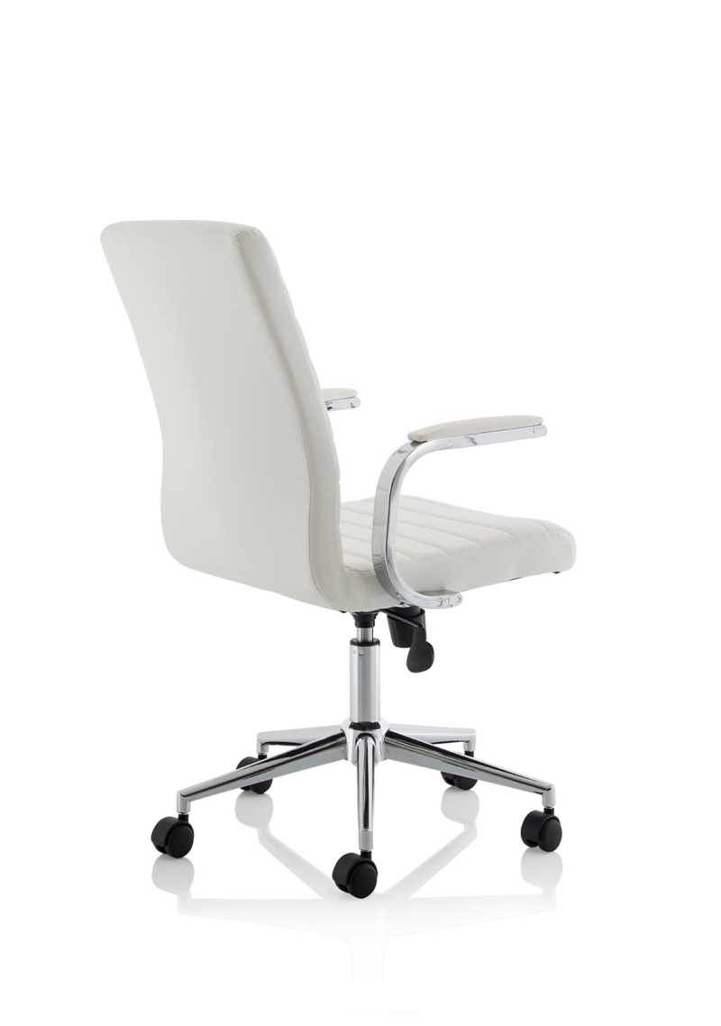 Ezra Medium Back Leather Executive Office Chair with Arms - Image 14