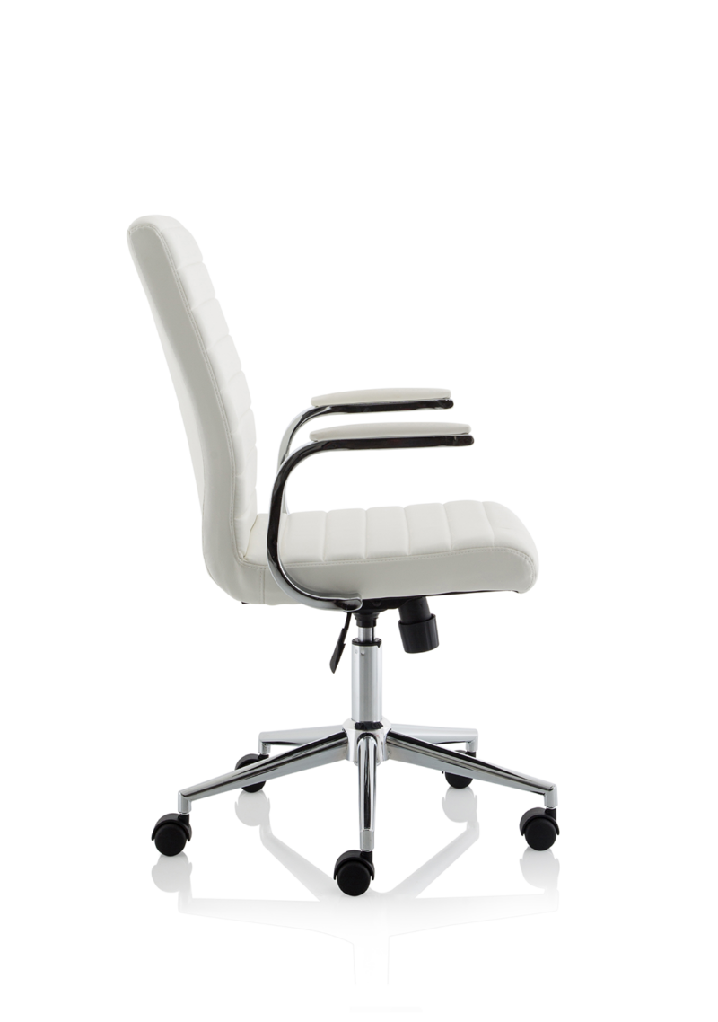 Ezra Medium Back Leather Executive Office Chair with Arms - Image 15