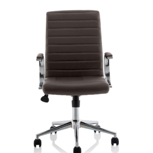 Ezra Medium Back Leather Executive Office Chair with Arms - Image 17