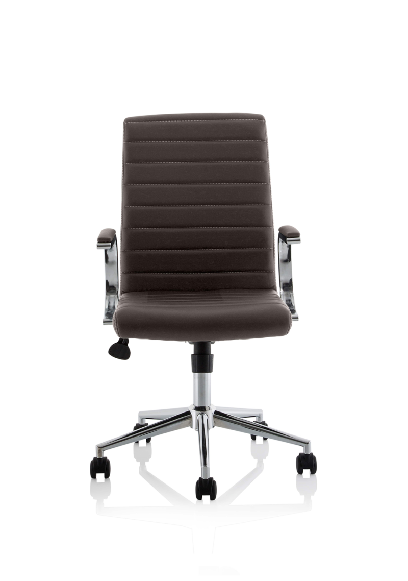 Ezra Medium Back Leather Executive Office Chair with Arms - Image 17
