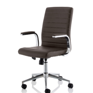Ezra Medium Back Leather Executive Office Chair with Arms - Image 18