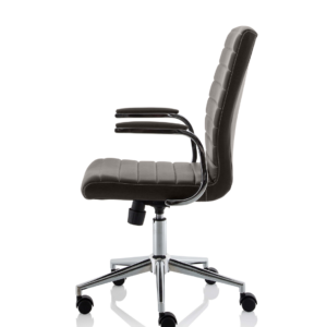 Ezra Medium Back Leather Executive Office Chair with Arms - Image 19