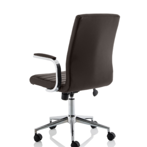 Ezra Medium Back Leather Executive Office Chair with Arms - Image 20