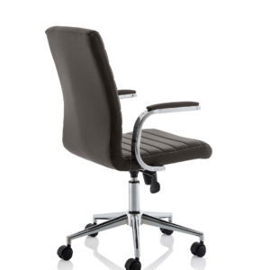 Ezra Medium Back Leather Executive Office Chair with Arms - Image 22