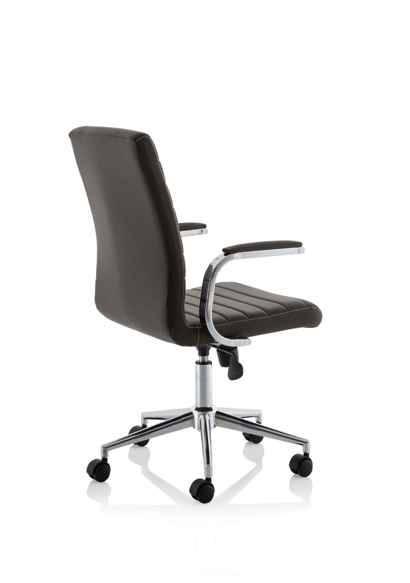 Ezra Medium Back Leather Executive Office Chair with Arms - Image 22
