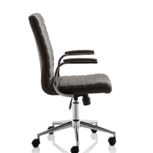 Ezra Medium Back Leather Executive Office Chair with Arms - Image 23