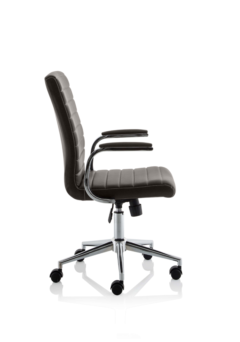 Ezra Medium Back Leather Executive Office Chair with Arms - Image 23