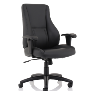 Winsor Medium Back Executive Black Leather Office Chair with Arms - Image 7