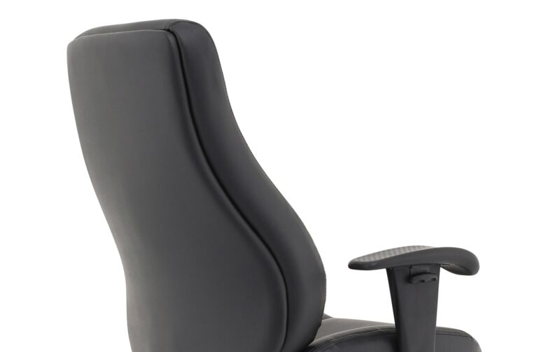 Winsor Medium Back Executive Black Leather Office Chair with Arms - Image 16