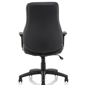 Winsor Medium Back Executive Black Leather Office Chair with Arms - Image 8
