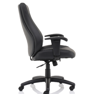 Winsor Medium Back Executive Black Leather Office Chair with Arms - Image 10