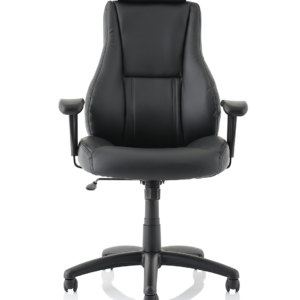 Winsor Medium Back Executive Black Leather Office Chair with Arms - Image 2