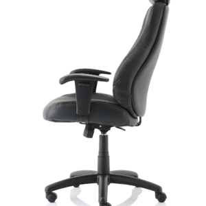 Winsor Medium Back Executive Black Leather Office Chair with Arms - Image 4