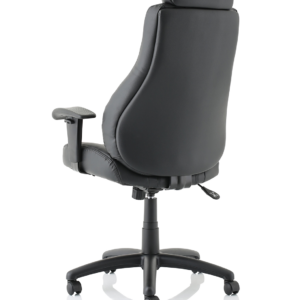 Winsor Medium Back Executive Black Leather Office Chair with Arms - Image 5