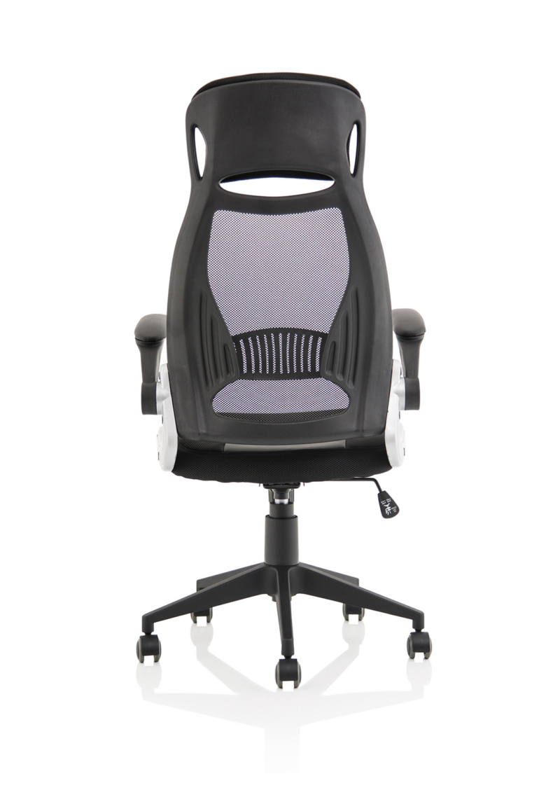 Saturn High Mesh Back Black Executive Office Chair with Arms - Image 6