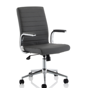 Ezra Medium Back Leather Executive Office Chair with Arms - Image 24