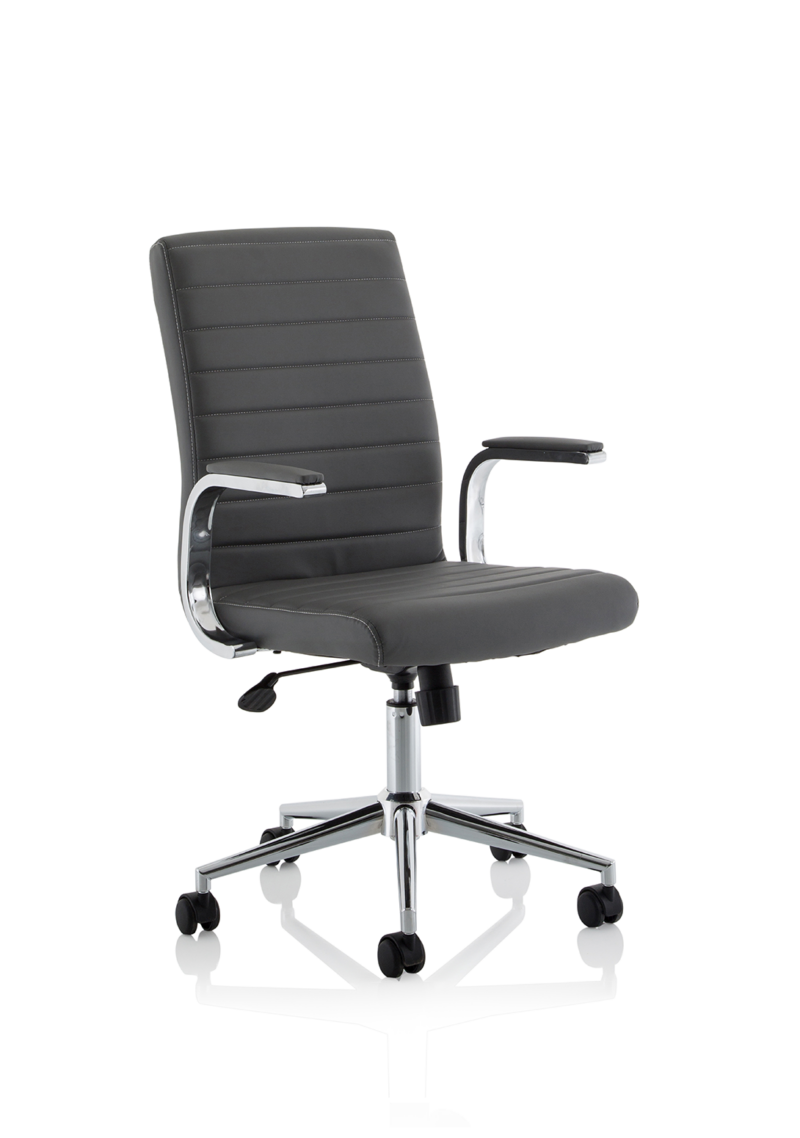 Ezra Medium Back Leather Executive Office Chair with Arms - Image 24