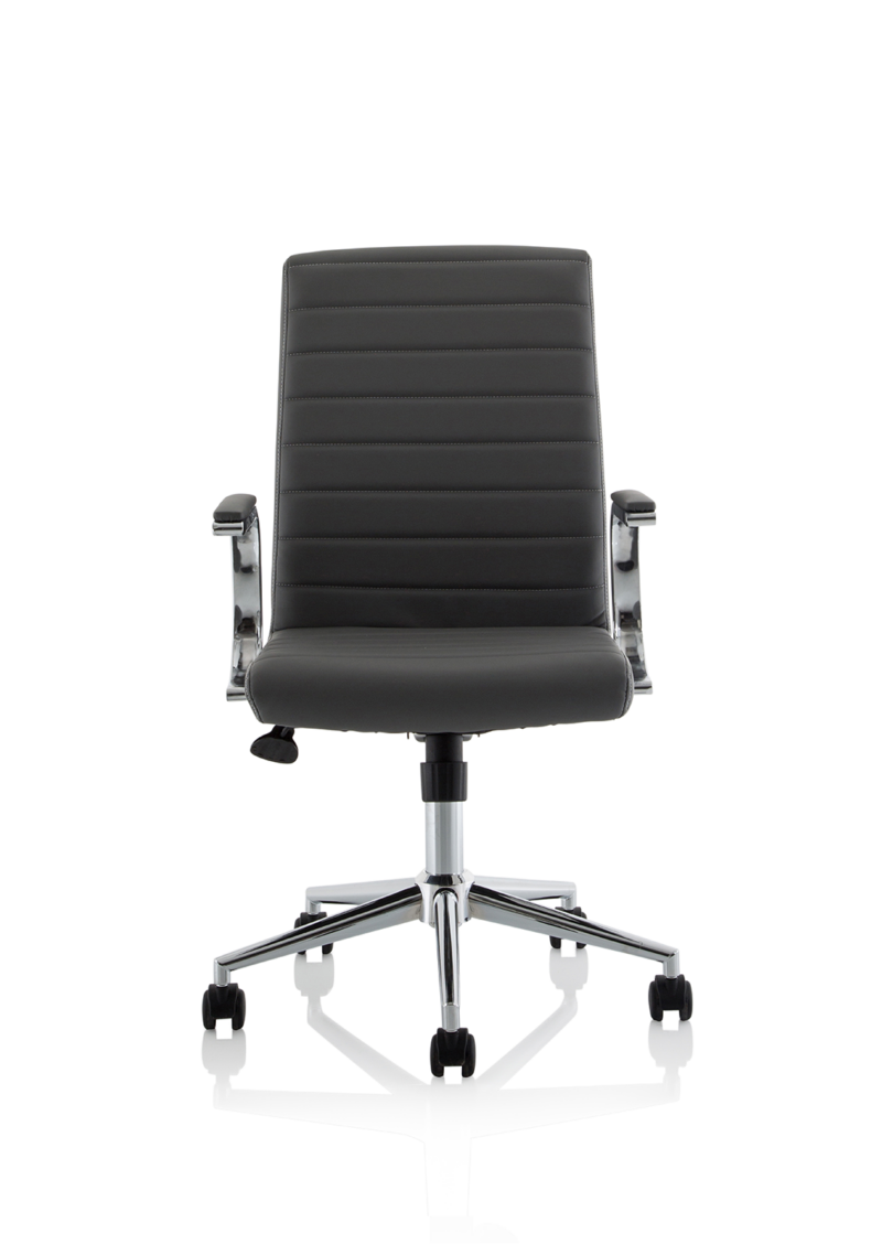 Ezra Medium Back Leather Executive Office Chair with Arms - Image 25