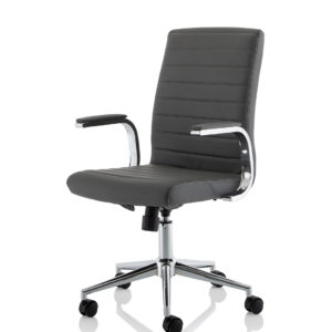 Ezra Medium Back Leather Executive Office Chair with Arms - Image 26