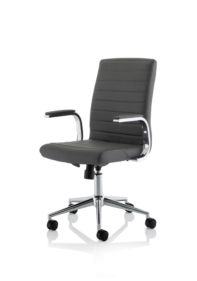 Ezra Medium Back Leather Executive Office Chair with Arms - Image 26
