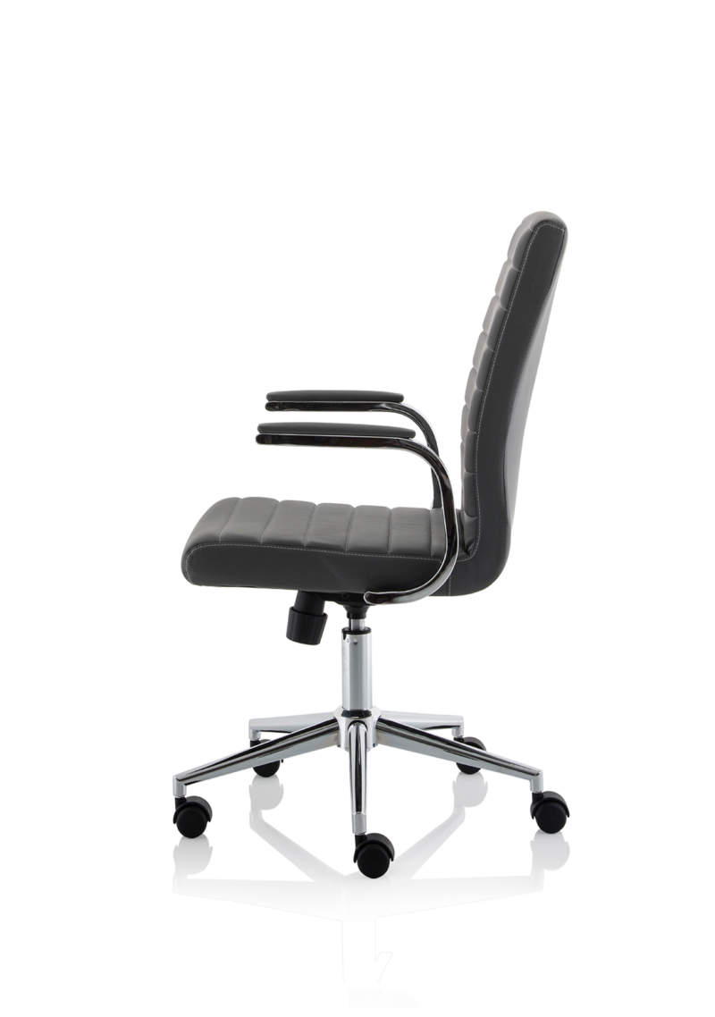 Ezra Medium Back Leather Executive Office Chair with Arms - Image 27