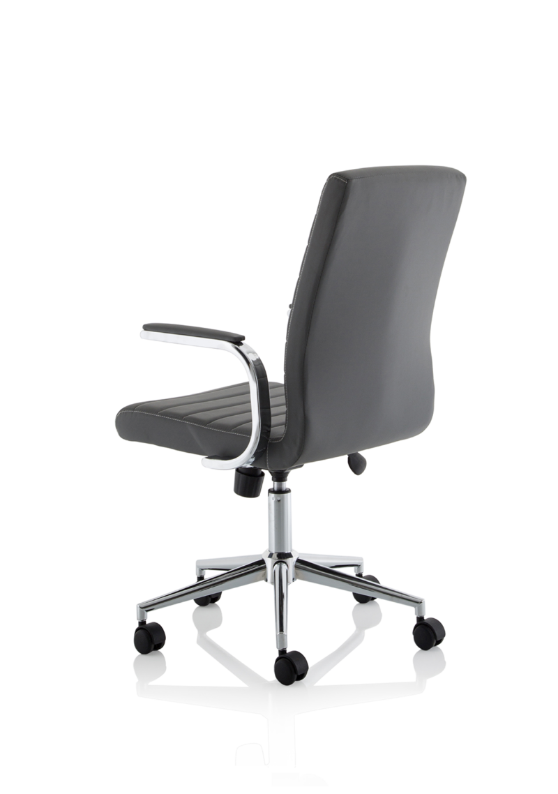 Ezra Medium Back Leather Executive Office Chair with Arms - Image 28